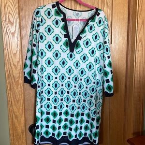 Blue and Green tunic dress